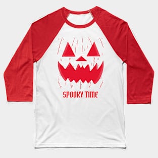 Spooky Time Pumpkin Baseball T-Shirt